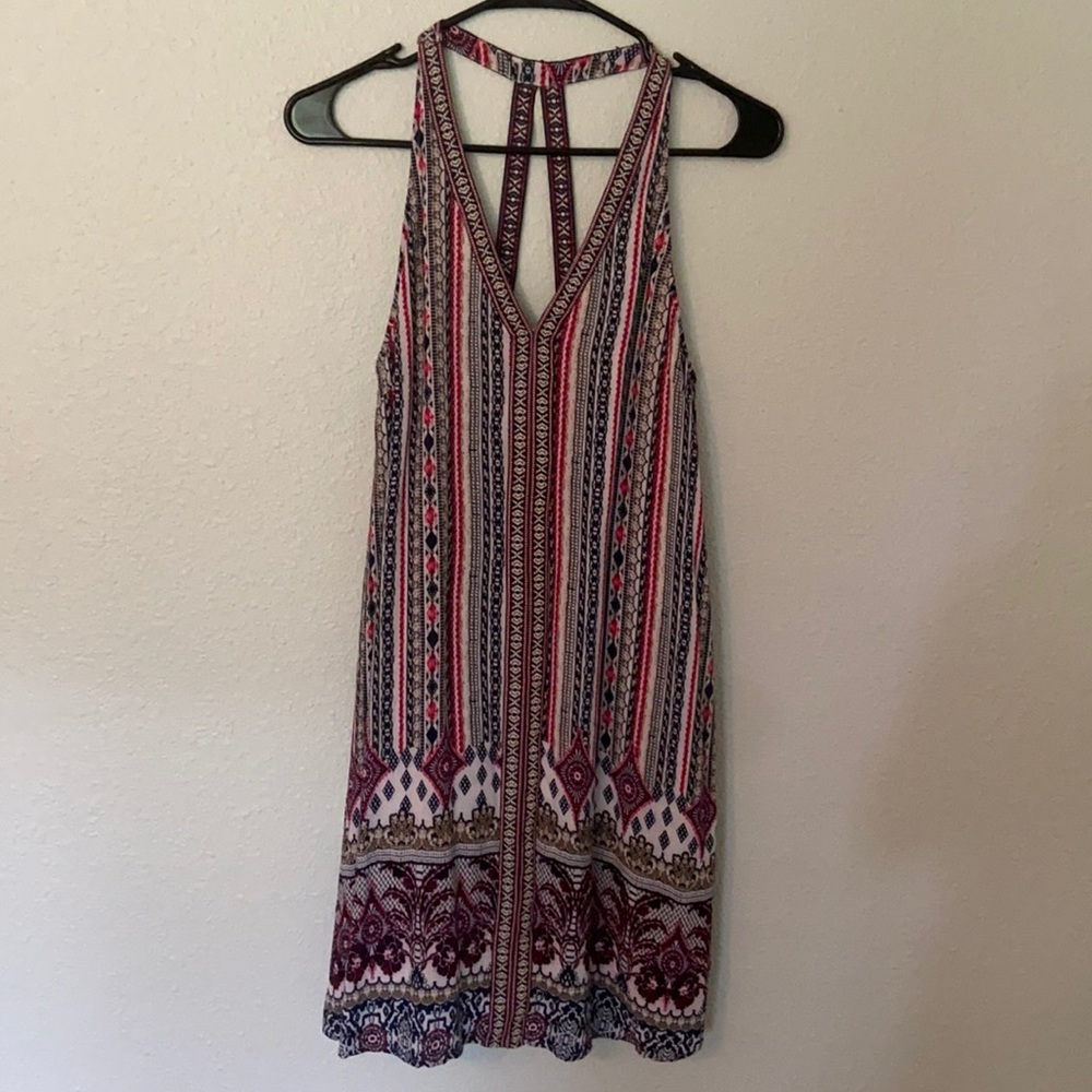 Dress with straps and slightly open back